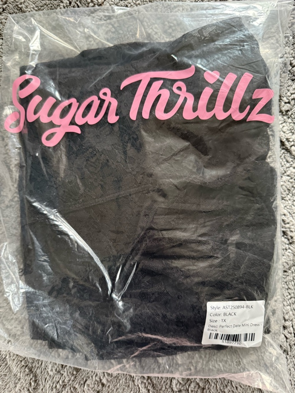 🆕 Dolls Kill Sugar Thrillz PERFECT DATE MINI DRESS - BLACK size 1x - Picture 5 of 8